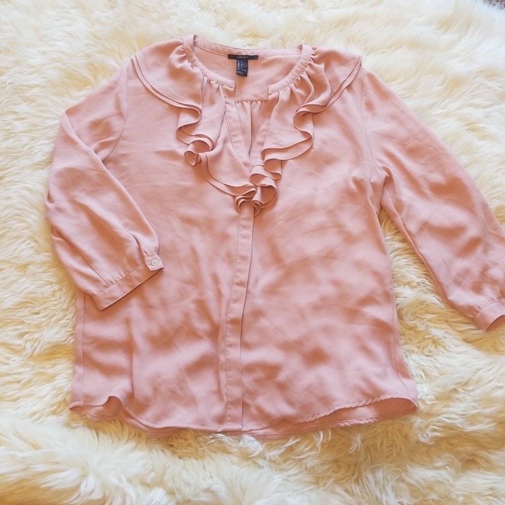 Ruffle button-up Blouse